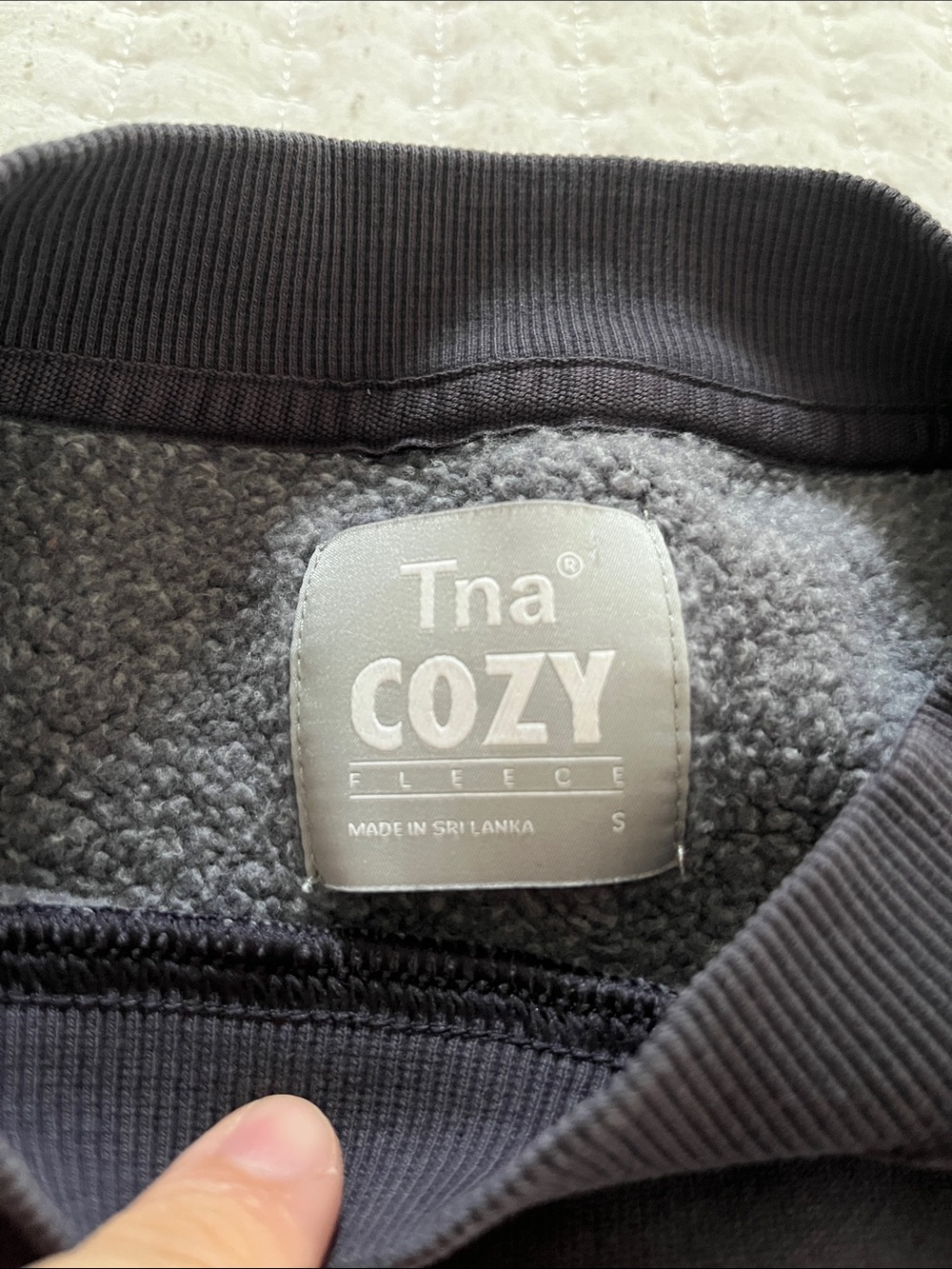 TNA Charcoal Cropped Crew Sweatshirt - Picture 2 of 3
